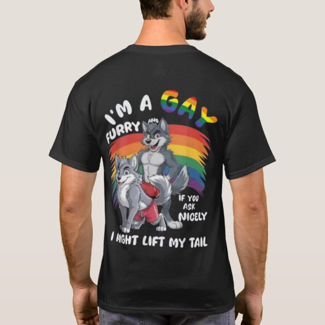 HBTQ-stolthet - Varg T Shirt (Baksida)