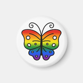 HBTQ stolthets fjäril magnet