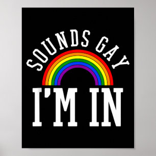 HBTQ-stolthets månad låter HBTQ regnbåge rolig cit Poster