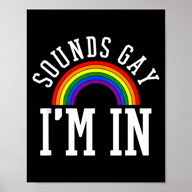 HBTQ-stolthets månad låter HBTQ regnbåge rolig cit Poster (Framsidan)