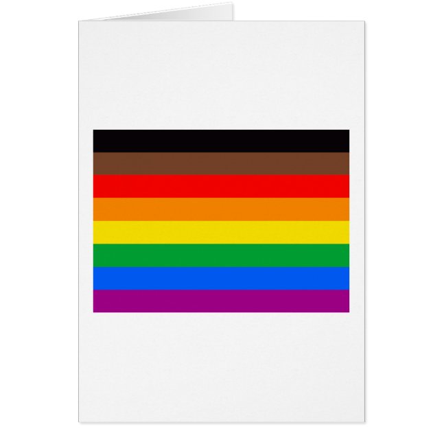 HBTQ-stolthetsflagga (8 ränder) Hälsningskort (Framsidan)