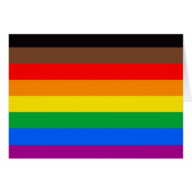 HBTQ-stolthetsflagga (8 ränder) Hälsningskort (Framsidan Horizontal)