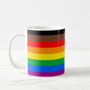 HBTQ-stolthetsflagga (8 ränder) Kaffemugg