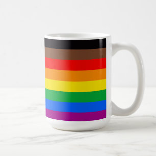 HBTQ-stolthetsflagga (8 ränder) Kaffemugg