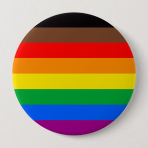 HBTQ-stolthetsflagga (8 ränder) Knapp