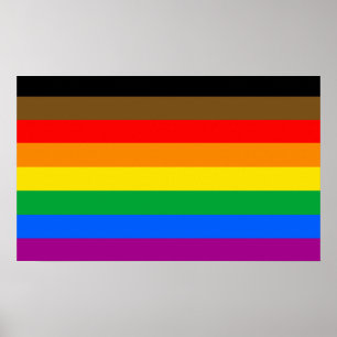 HBTQ-stolthetsflagga (8 ränder) Poster
