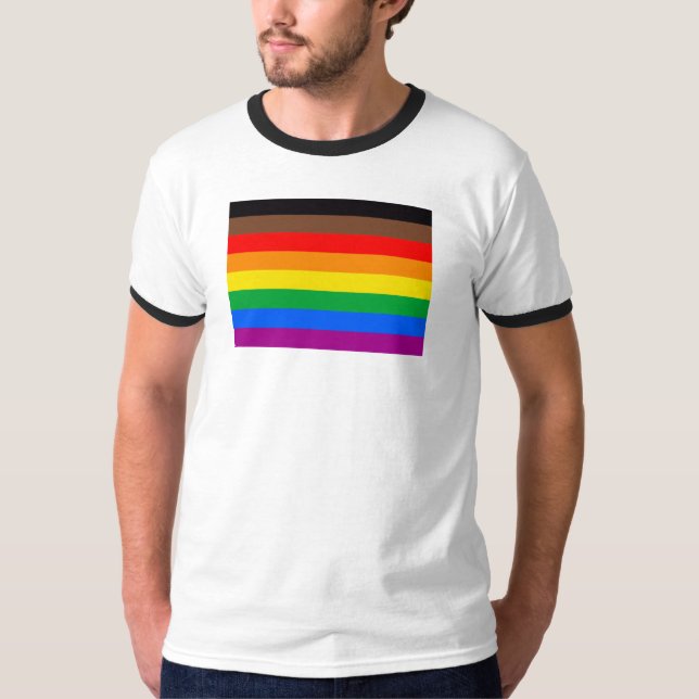 HBTQ-stolthetsflagga (8 ränder) T Shirt (Framsida)