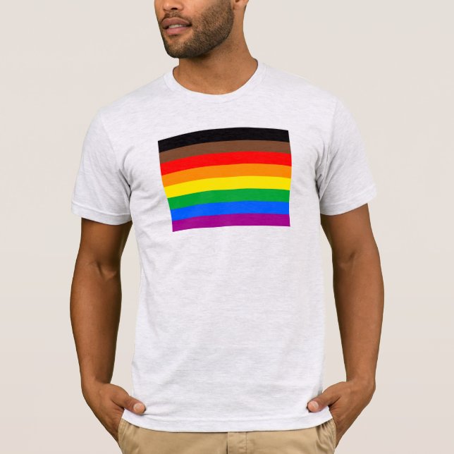 HBTQ-stolthetsflagga (8 ränder) T Shirt (Framsida)