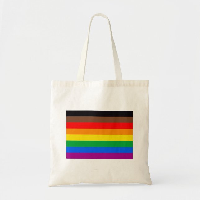 HBTQ-stolthetsflagga (8 ränder) Tygkasse (Framsidan)