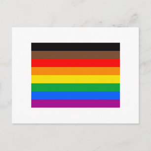 HBTQ-stolthetsflagga (8 ränder) Vykort