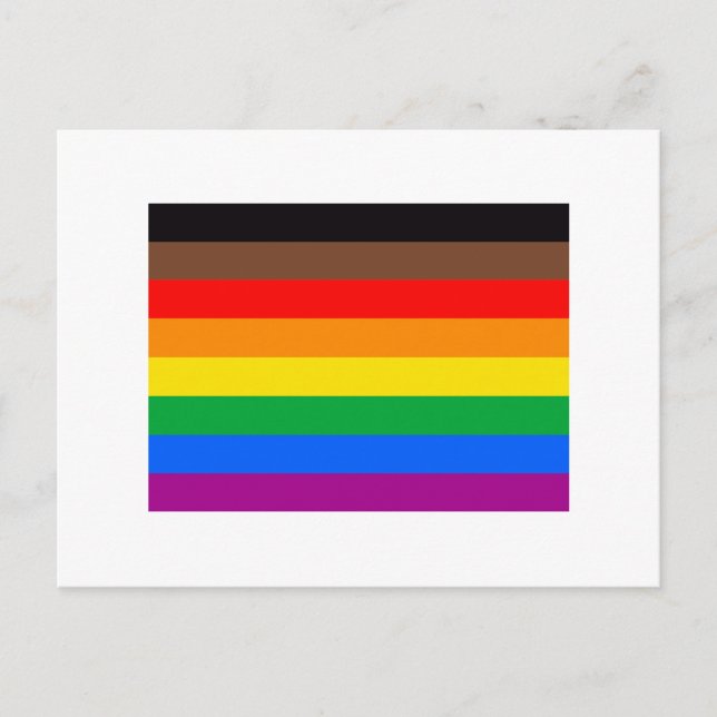 HBTQ-stolthetsflagga (8 ränder) Vykort (Framsida)