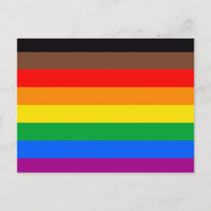 HBTQ-stolthetsflagga (8 ränder) Vykort