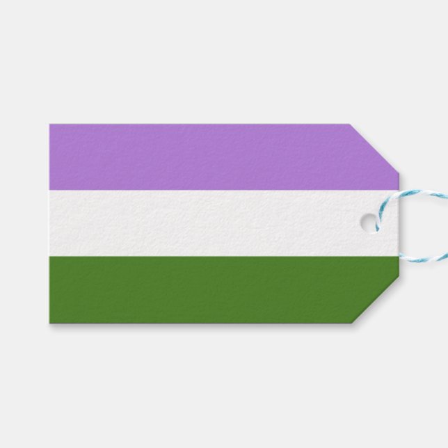 Hbtq-stolthetsflagga Presentetikett (Framsidan (Horisontell))