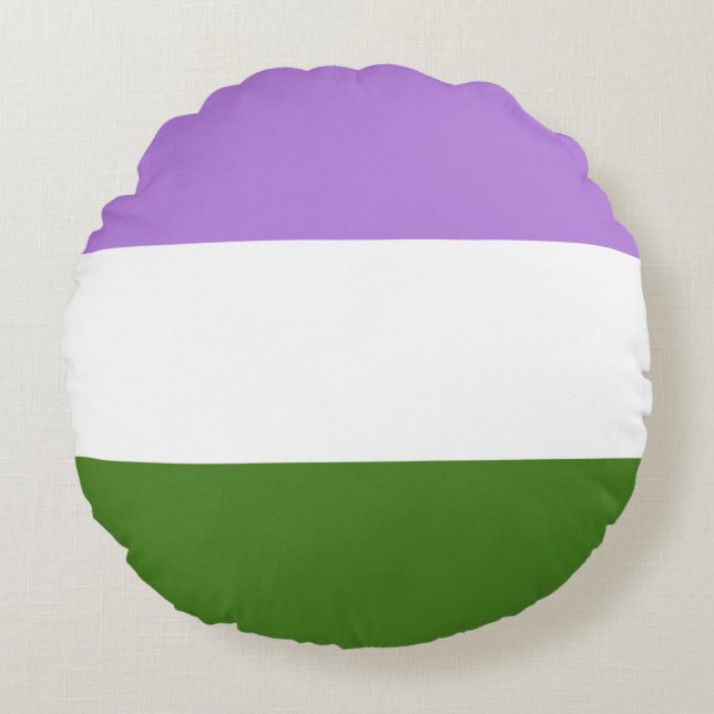 Hbtq-stolthetsflagga Rund Kudde (Framsidan)