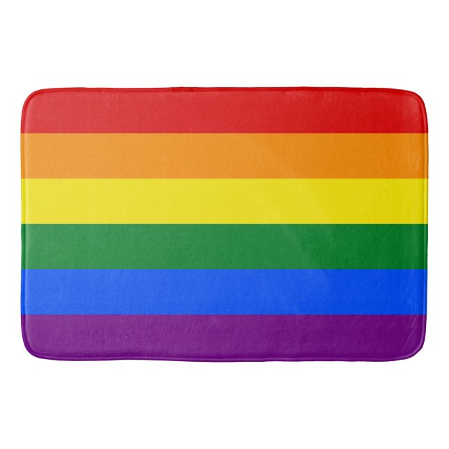 Hbtq-stolthetsflagga Stor Badrumsmatta (Framsidan)