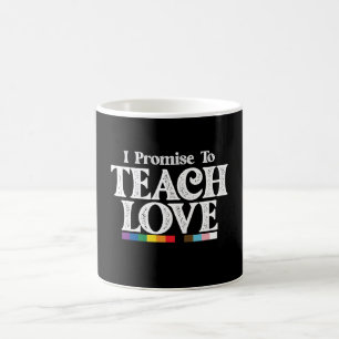 HBTQ-stolthetslärare Jag lovar att lära ut kärlek Kaffemugg