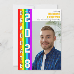 HBTQ Student regnbågsstolthet Examen Foto Inbjudningar