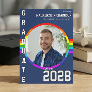 HBTQ-student Stolthet Regnbåge Examen Annonsering Inbjudningar