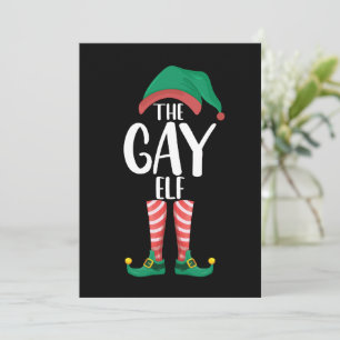 HBTQ Tomte Matchande Familj Julfest Inbjudningar