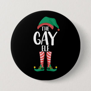 HBTQ Tomte Matchande Familj Julfest Knapp