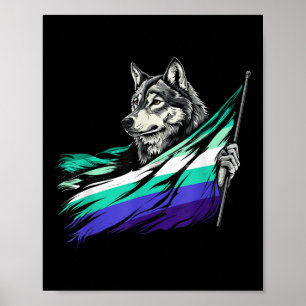 Hbtq Varg Gay Manlig Flagga Mlm Pride Hbtq Mlm Fla Poster