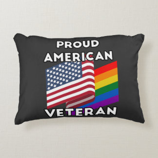 Hbtq-veteraner - amerikansk flagga prydnadskudde