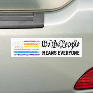 HBTQ Vi Folket Betyder Alla Pride Flagga Bildekal