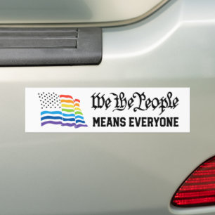 HBTQ Vi Folket Betyder Alla Pride Flagga Bildekal