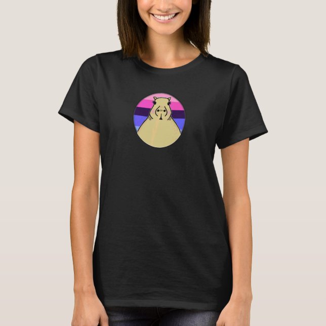 Hbtqia+ Capybara I Omnisexuell Stolthetsregnbåge C T Shirt (Framsida)