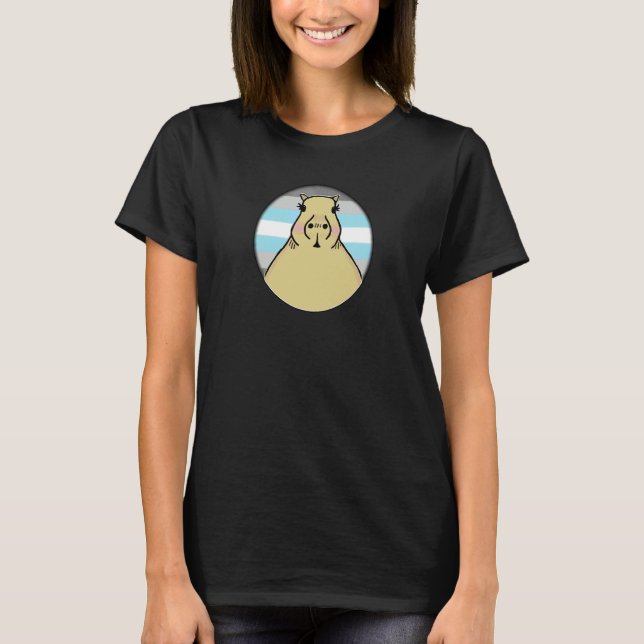 Hbtqia+ Kapybara I Demipojke Pride Regnbåge Cirkel T Shirt (Framsida)