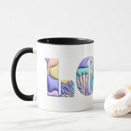 HBTQIA KÄRLEK är KÄRLEK Regnbågs Hjärtas Pride Fla Mugg