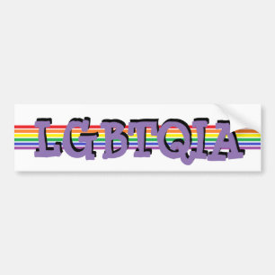 HBTQIA Pride Regnbåge Bildelkal sticker Bildekal