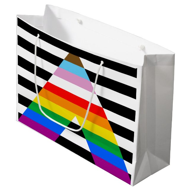 HBTQQ-progress allierad stolthetsflagga (Framsidan Vinklad)
