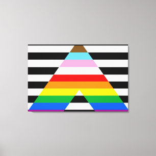 HBTQQ-progress allierad stolthetsflagga Canvastryck
