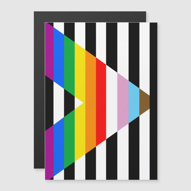 HBTQQ-progress allierad stolthetsflagga Magnetisk Inbjudningskort (Fram/baksida)