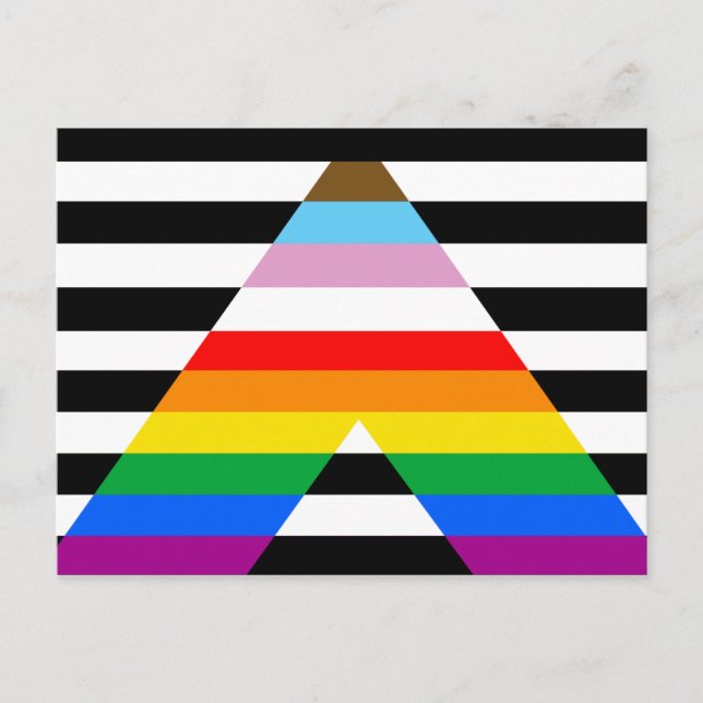 HBTQQ-progress allierad stolthetsflagga Vykort (Framsida)