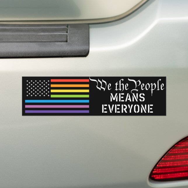 HBTTQ Vi People Elaks All Pride Flagga Bildekal (På Bil)