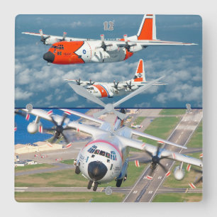 HC-130 HERCULES FYRKANTIG KLOCKA
