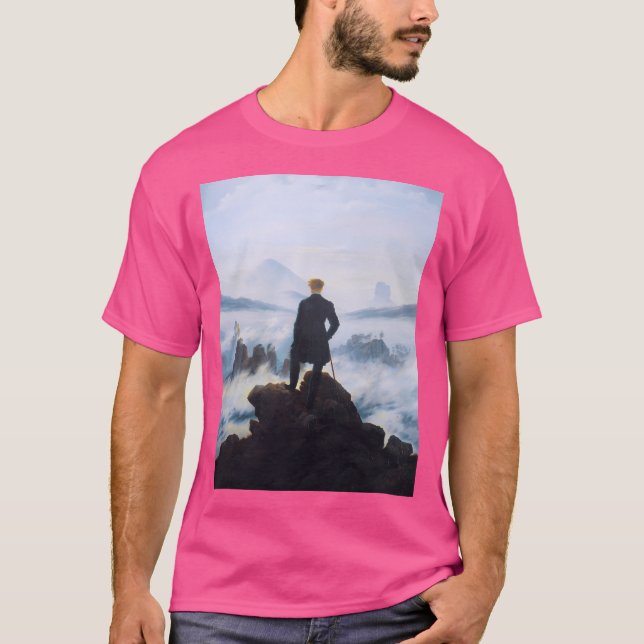 Hd Caspar David Friedrich - Wanderer 1817 Active T Shirt (Framsida)