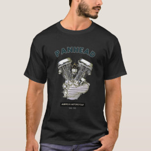 Hd Panhead V-Twin Engine Motorcycle 4865 Biker Gea T Shirt