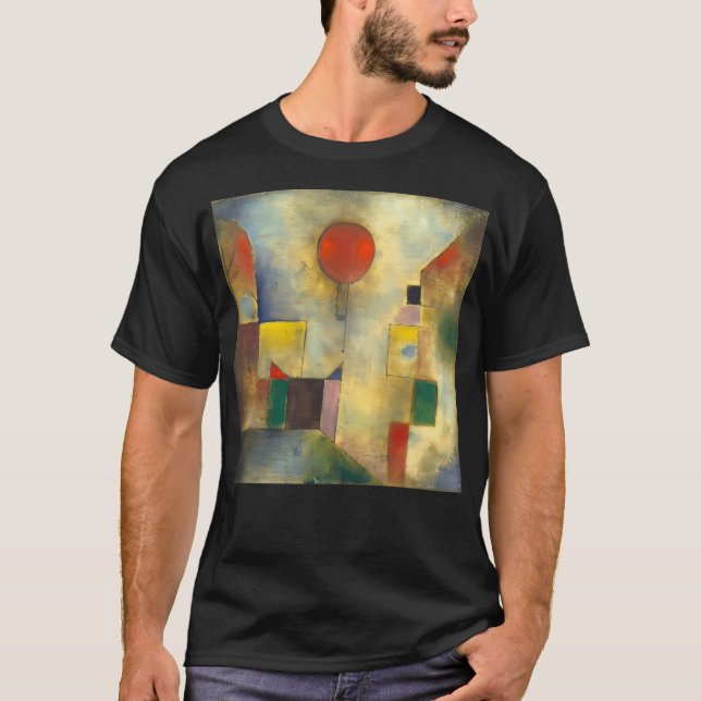 Hd. Röd ballong av Paul Klee. Hög T Shirt (Framsida)