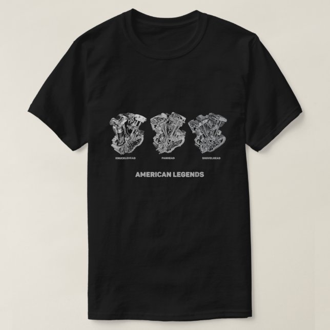 Hd Shovelhead Knucklehead Panhead Vtwin Motorcykel T Shirt (Design framsida)