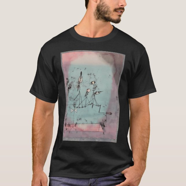 Hd. Twittering Maskin av Paul Klee. Hög T Shirt (Framsida)