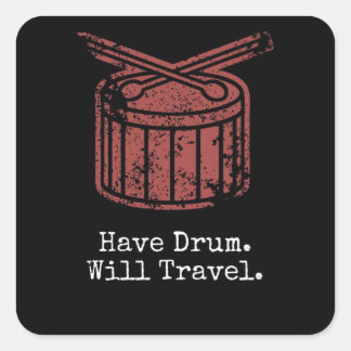 HD. WT Stickers - svart Fyrkantigt Klistermärke