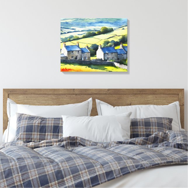 "Hdagdale" Wide Landscape Yorkshire Dales Scene Canvastryck (Insitu (sovrum))