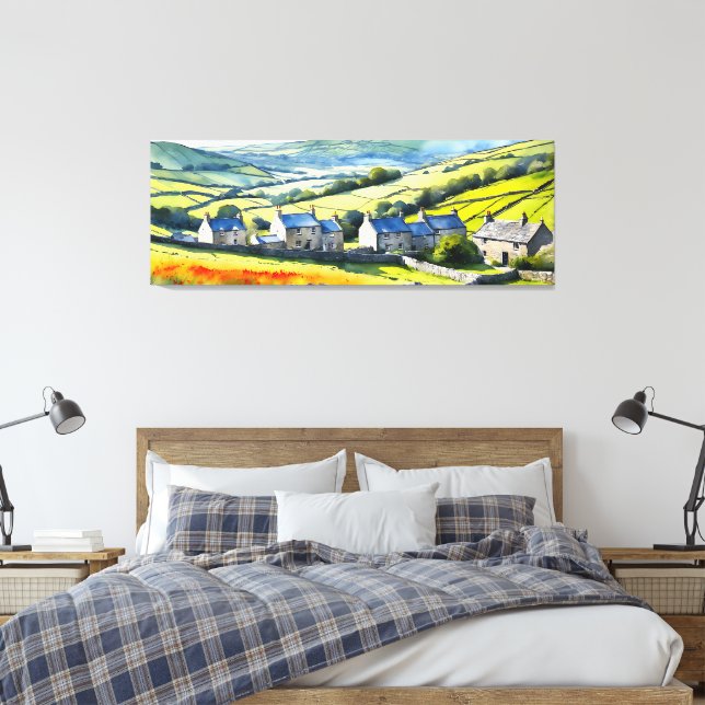 "Hdagdale" Wide Landscape Yorkshire Dales Scene Canvastryck (Insitu (sovrum))