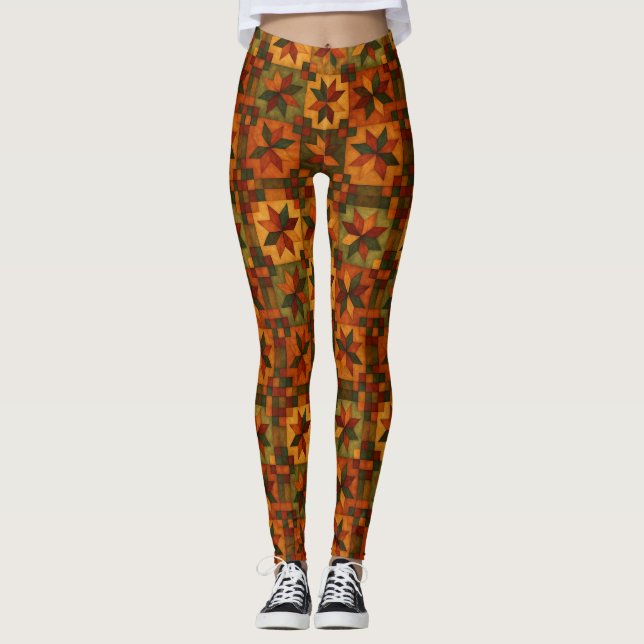 Hdaglight Harmony - Höststjärna Quilt Leggings (Framsida)