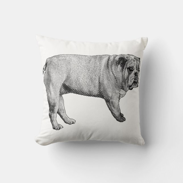 Hdagside Bulldog Pillow Kudde (Framsida)