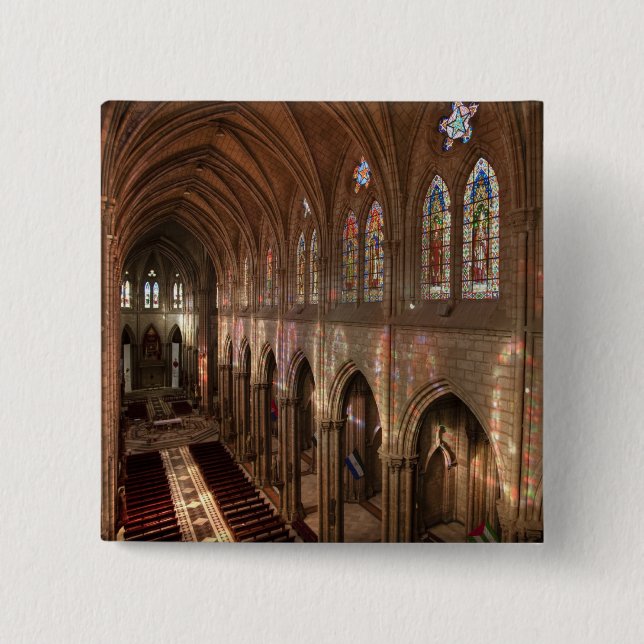 HDR-bild av basilikans interiör, Quito, Ecuador Knapp (Framsida)