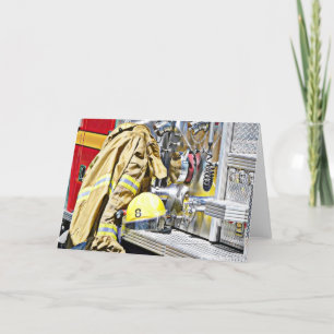 HDR Brandmansredskap och brand Lastbil Kort